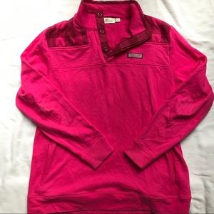 Vineyard Vines Womens Pink Pullover Sweater Jacket